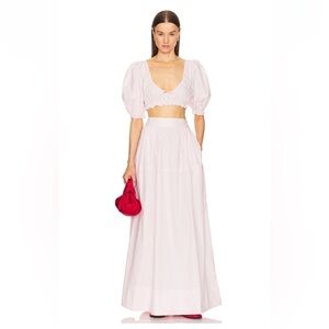 Helsa cotton poplin set in pale pink